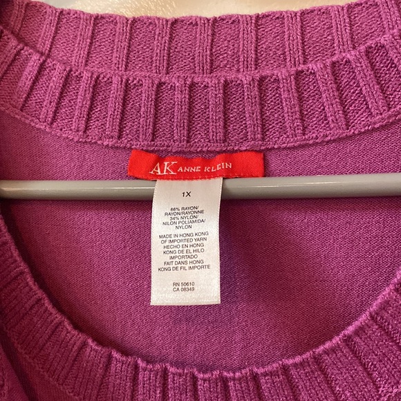 Anne Klein NWT Cardigan Set With Matching Tank Top, 1X, 66% Rayon, 34% Nylon - Picture 3 of 9